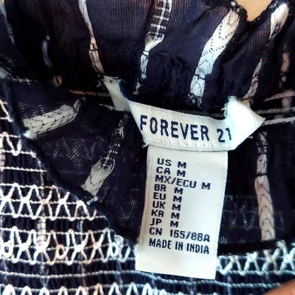 Forever 21 Smocked Stripped Tank Top with Straps - Picture 4 of 4